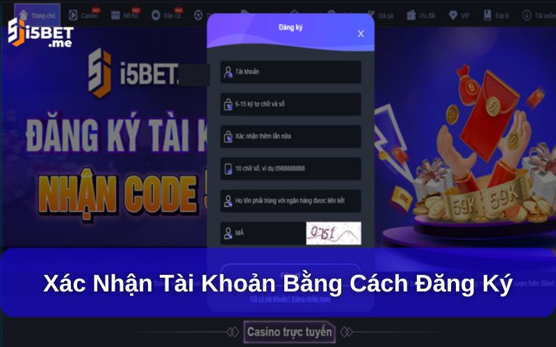 Xác nhận tài khoản bằng cách đăng ký